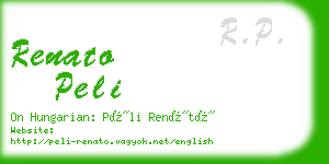 renato peli business card